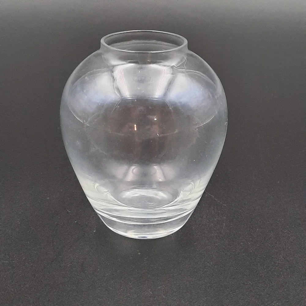 Miniature Flower Vase Handblown‎ Miniature Glass Vase, Rounded Bud Vase, 3.25